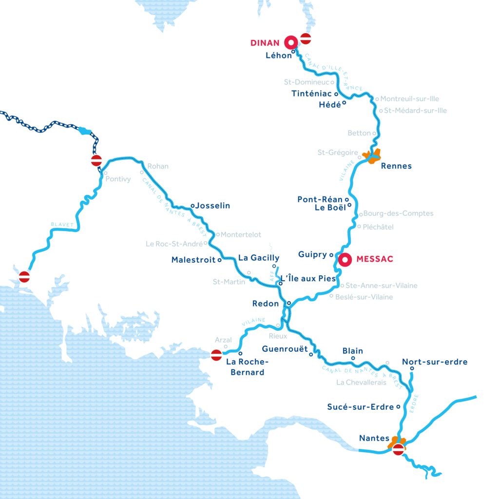 Vaargebied van Bretagne in Frankrijk 