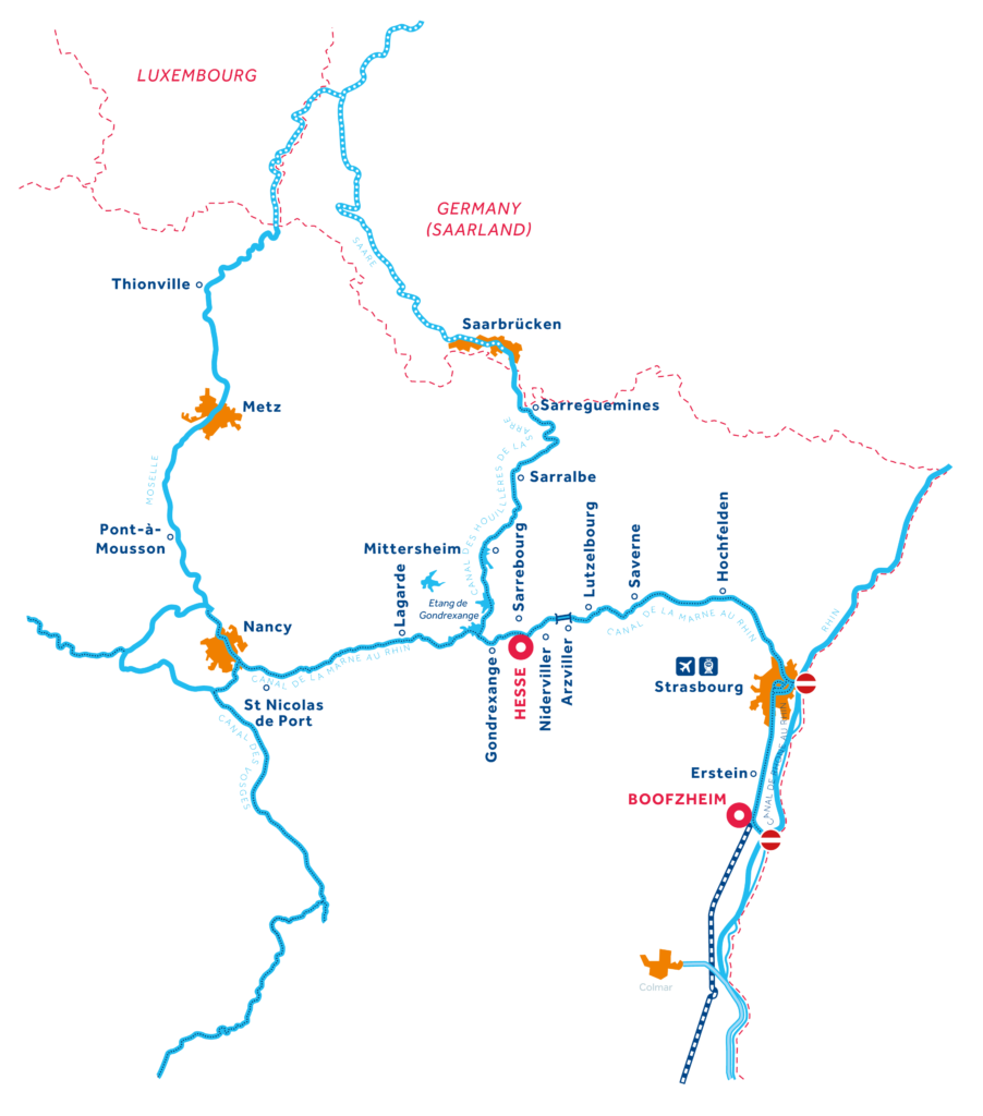 Vaargebied van de Elzas in Frankrijk
