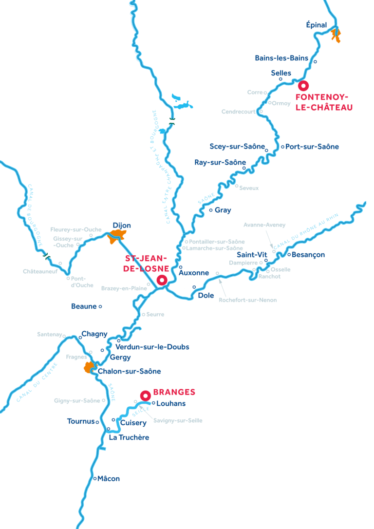 Vaargebied Bourgondi&euml;, Franche Comte